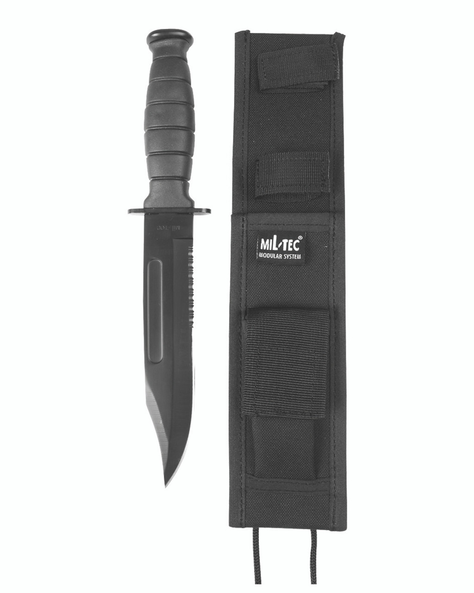 Mil-Tec Black Army Combat Knife w/Sheath